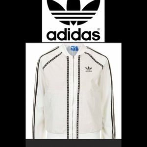 White Top Shop adidas super star track jacket